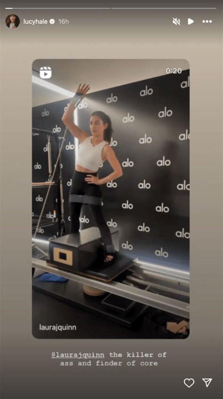 Lucy Hale in Workout Gear Goes Gluts and Core Workout